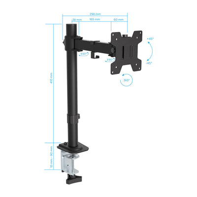 One Products Single-Arm Desktop Mount Bracket for 13" to 32" Monitor (PPMA1-E)